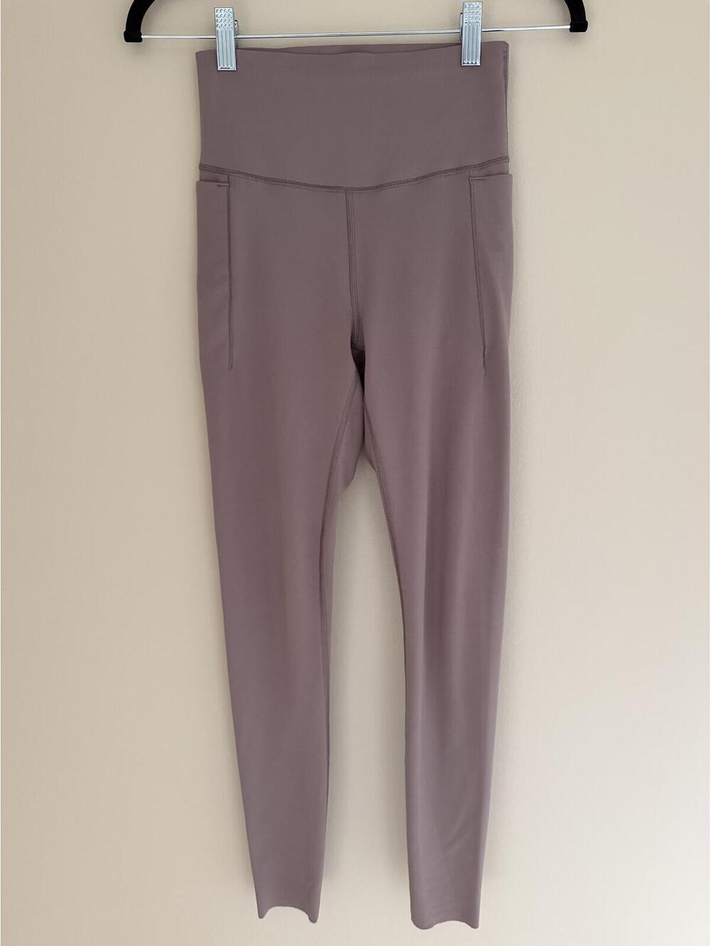 PINK small VS leggings, tan, soft & stretchy w/ pockets